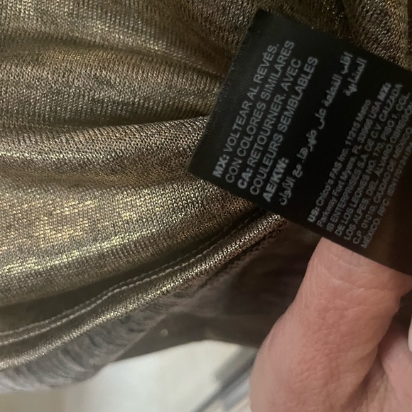 White House Black market gold v neck top - Picture 3 of 6